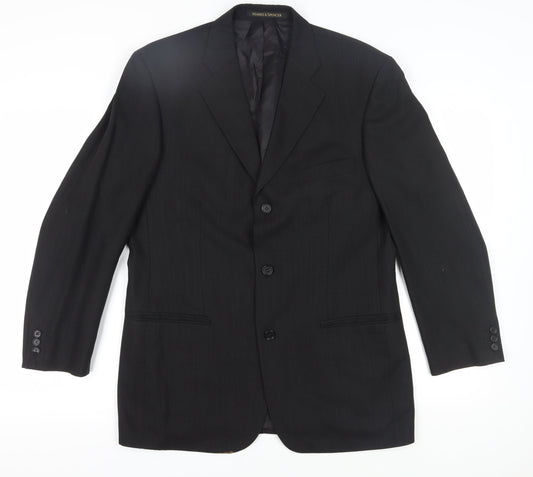 Mens UK Size 40 Marks and Spencer Regular Black Suit Jacket
