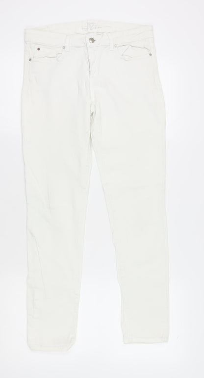 Womens UK Size 12 Esprit Slim Fit Skinny White Jeans