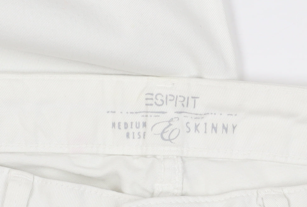 Womens UK Size 12 Esprit Slim Fit Skinny White Jeans