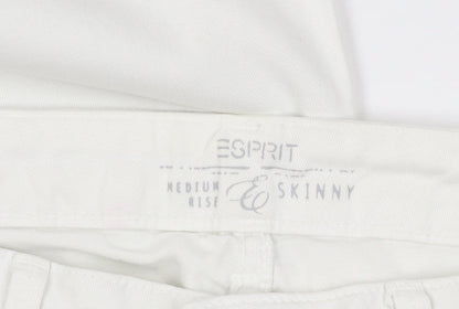 Womens UK Size 12 Esprit Slim Fit Skinny White Jeans