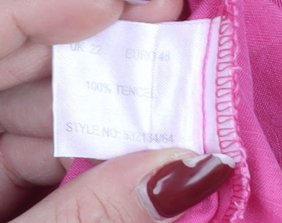 Ann Harvey Women's Pink Plus Size Beaded Skirt