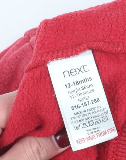 Next Red Unisex Baby Pullover Jumper, 12-18 Months