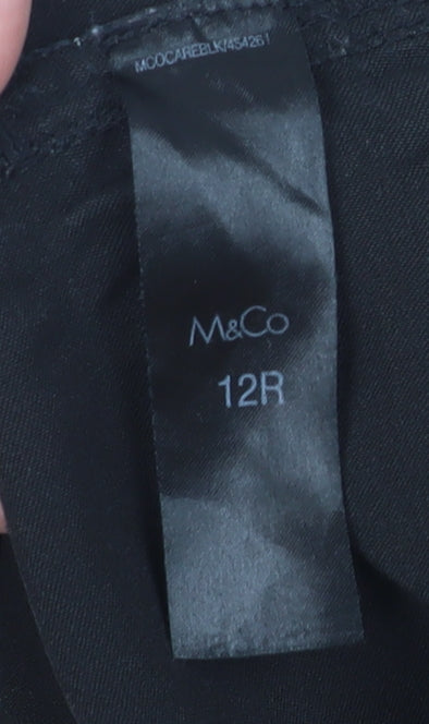 M&Co Women's Black Skinny Jeans Size 12 Slim Fit