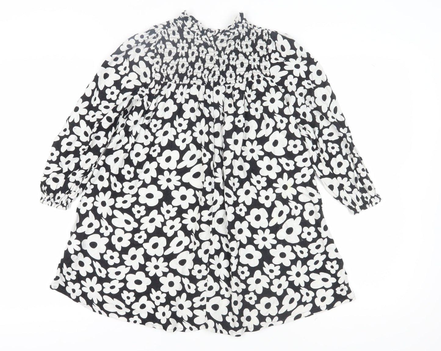 Marks and Spencer Girls' Black Floral Dress, 8-9 Years
