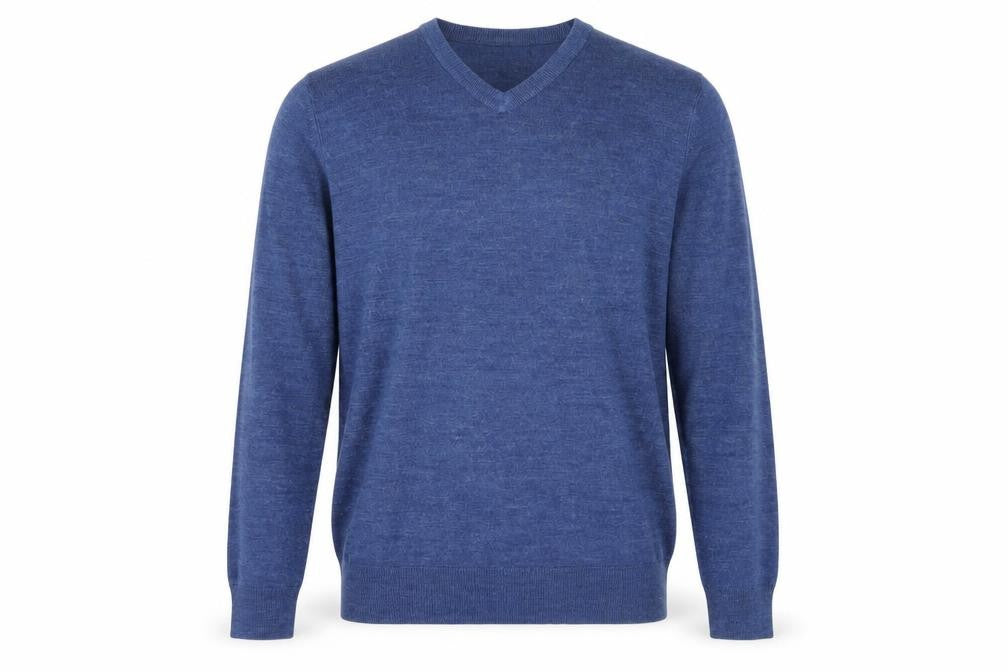 Mens UK Size L Atlantic Bay Blue Pullover Jumper