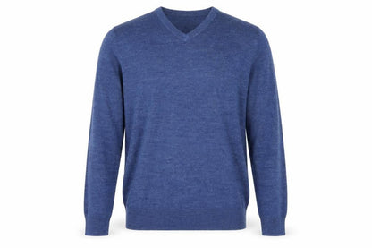 Mens UK Size L Atlantic Bay Blue Pullover Jumper