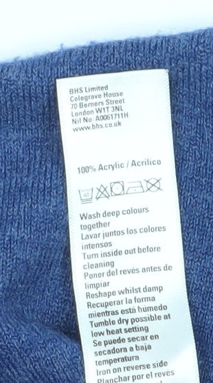 Atlantic Bay Men's Blue V-Neck Pullover Jumper L