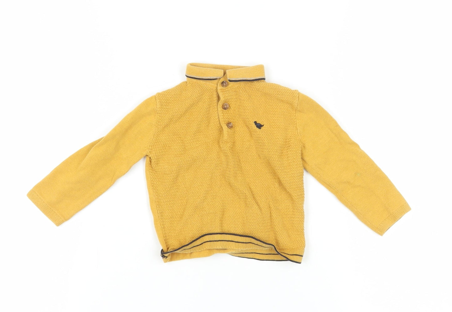 Next Yellow Henley Jumper for Unisex Baby 12-18 Months