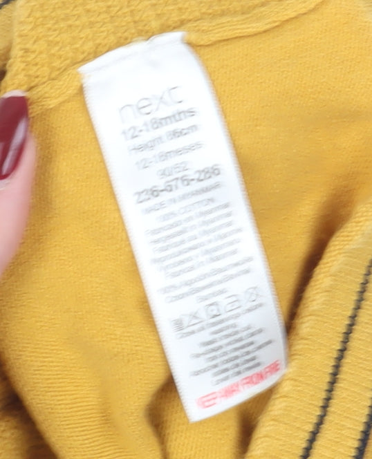 Next Yellow Henley Jumper for Unisex Baby 12-18 Months