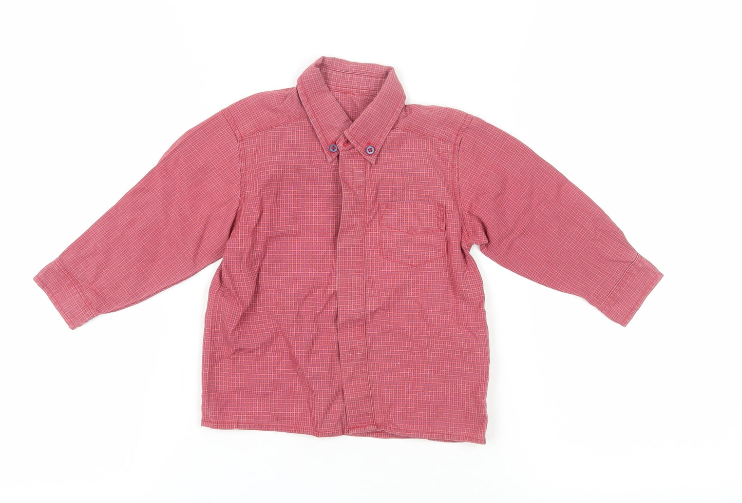 Marks and Spencer Red Check Dress Shirt 18-24 Months