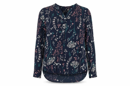 Womens UK Size 12 Marks and Spencer Blue Tunic Blouse