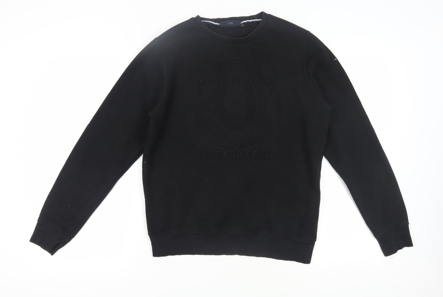 Mens UK Size M Duck and Cover Black Pullover Sweatshirt