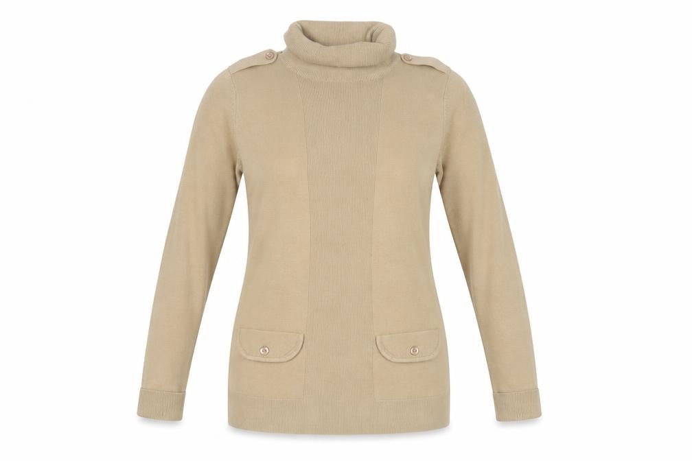 Womens UK Size 14 BHS Beige Pullover Jumper