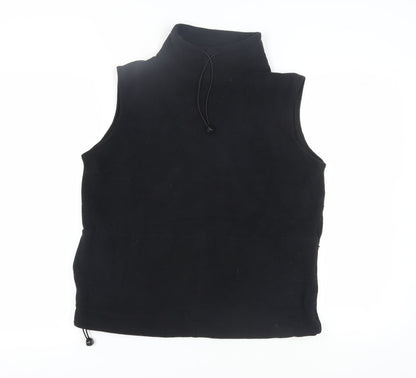 NX Women's Black Sleeveless Hoodie Vest UK 16 Casual Relaxed