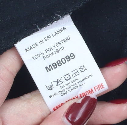 NX Women's Black Sleeveless Hoodie Vest UK 16 Casual Relaxed