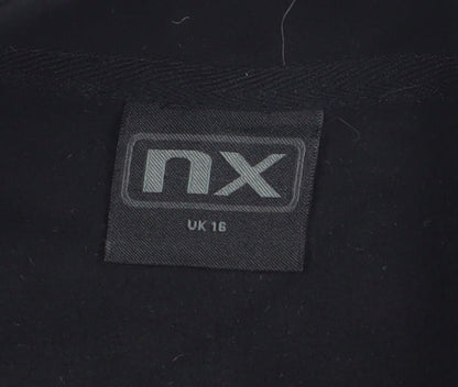 NX Women's Black Sleeveless Hoodie Vest UK 16 Casual Relaxed