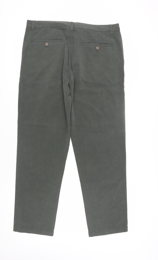 BAM Men's Green Chino Trousers Size 38