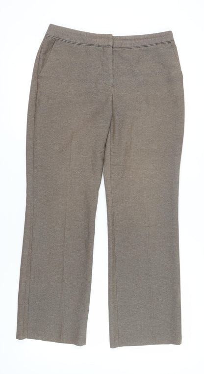 Womens UK Size 12 NEXT Regular Fit Dress Pants Brown Trousers