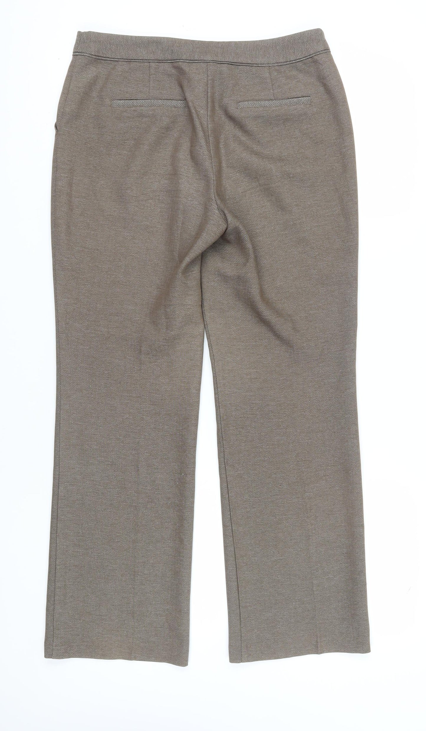 Womens UK Size 12 NEXT Regular Fit Dress Pants Brown Trousers