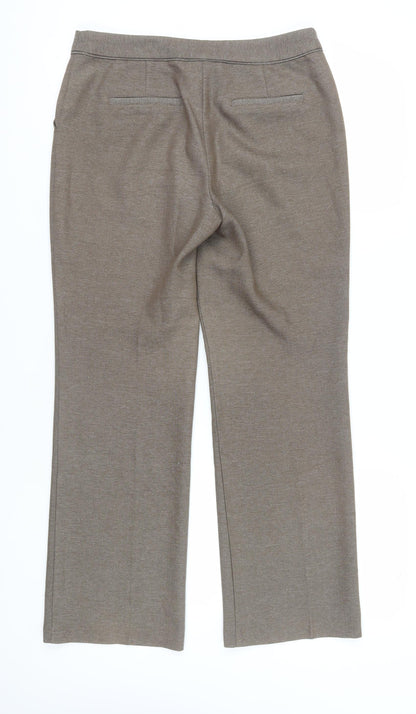 Womens UK Size 12 NEXT Regular Fit Dress Pants Brown Trousers