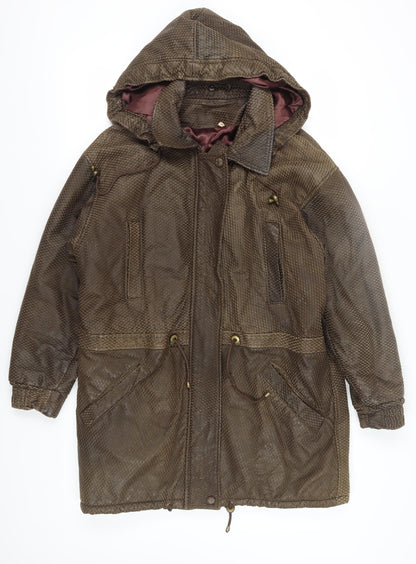 Akhtar Women's Brown Hooded Overcoat - Size S