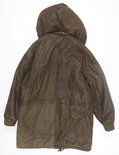 Akhtar Women's Brown Hooded Overcoat - Size S