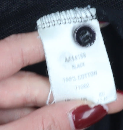 Cotton Traders Men's Black Polo Shirt Size L, Long Sleeve