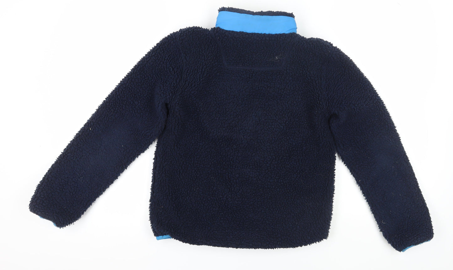 John Lewis Boys Blue Fleece Jacket, 12 Years, Colourblock Design