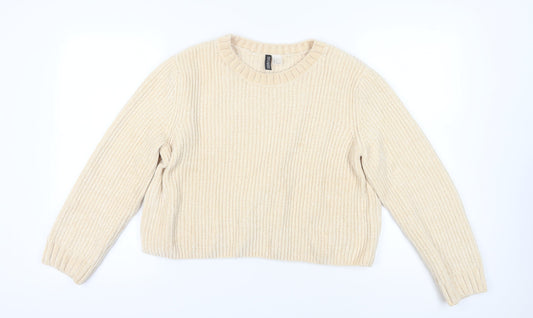 Womens UK Size L H&M Beige Pullover Jumper