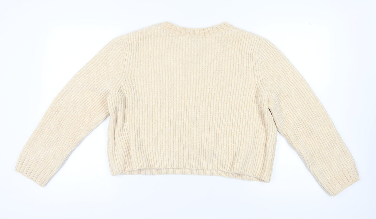 Womens UK Size L H&M Beige Pullover Jumper
