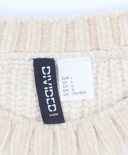 Womens UK Size L H&M Beige Pullover Jumper