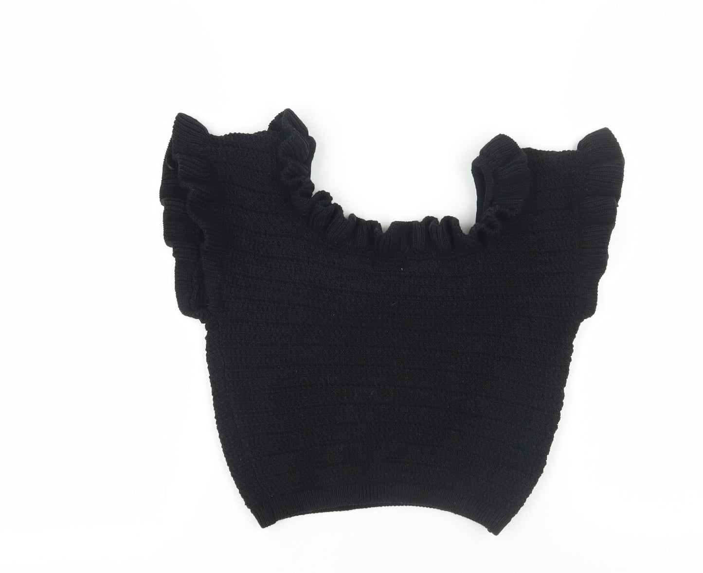 Womens UK Size 12 H&M Black Ringer Blouse