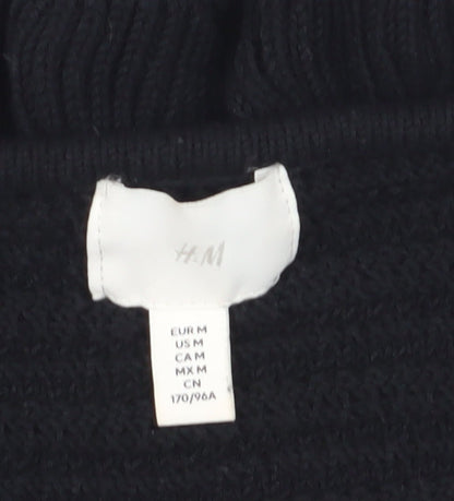 Womens UK Size 12 H&M Black Ringer Blouse