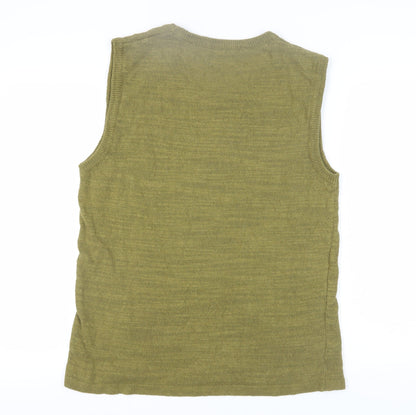 ASOS DESIGN Men's Green Sleeveless Knit Vest M