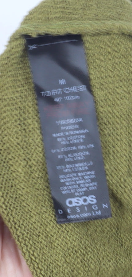 ASOS DESIGN Men's Green Sleeveless Knit Vest M