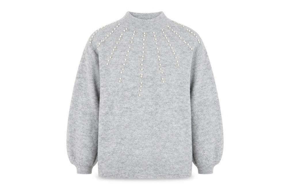 Womens UK Size M Quiz Grey Pullover Jumper