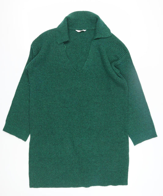 John Lewis Women’s Green Jumper Dress, M, Cosy Knit