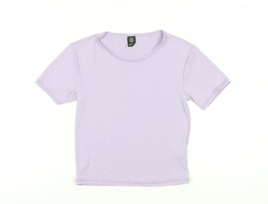 Womens UK Size L Urban Outfitters Purple Basic T-Shirt