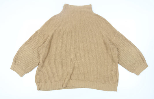 American Eagle Women's Beige High Neck Pullover M