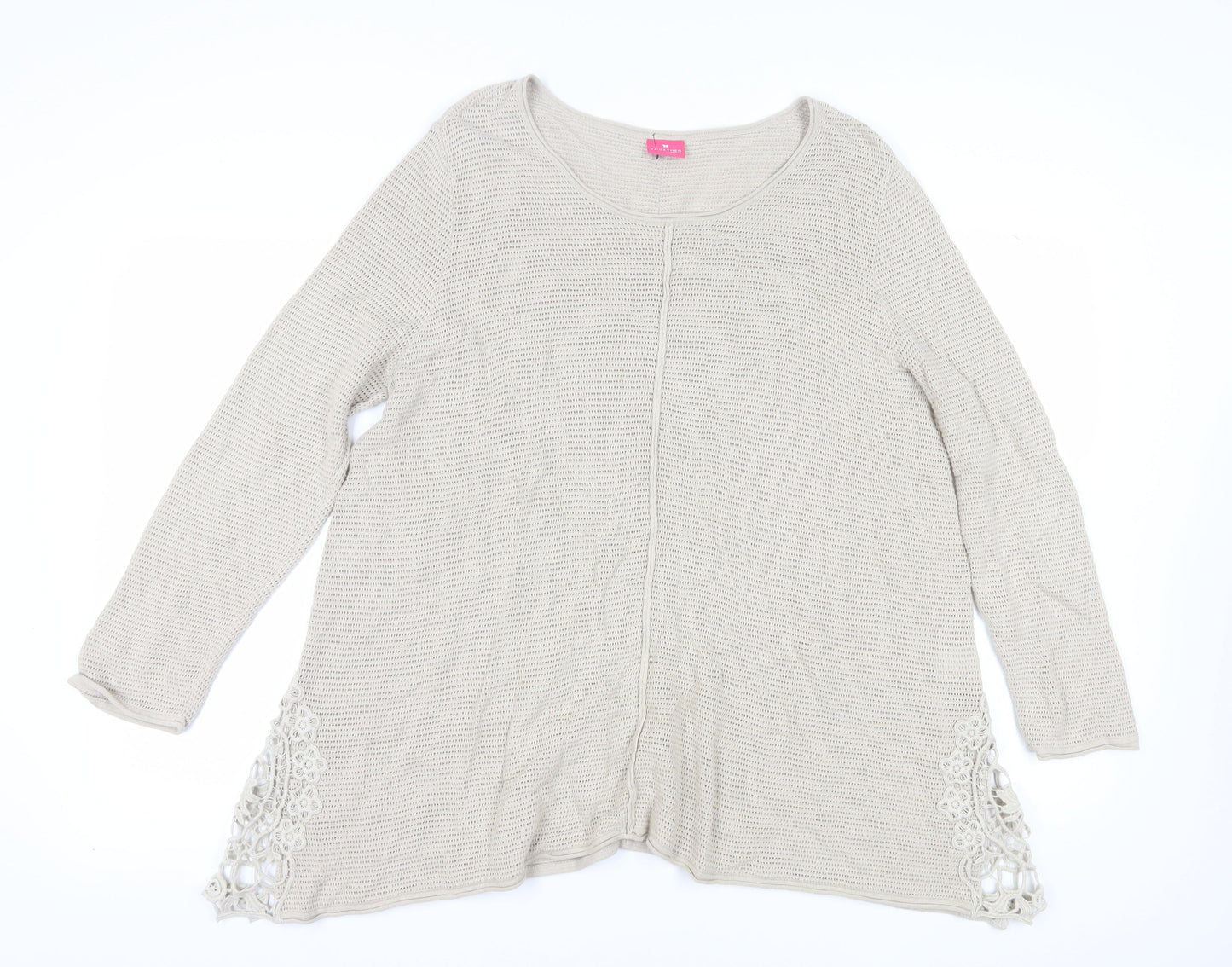 Womens UK Size L Together Beige Cardigan Jumper