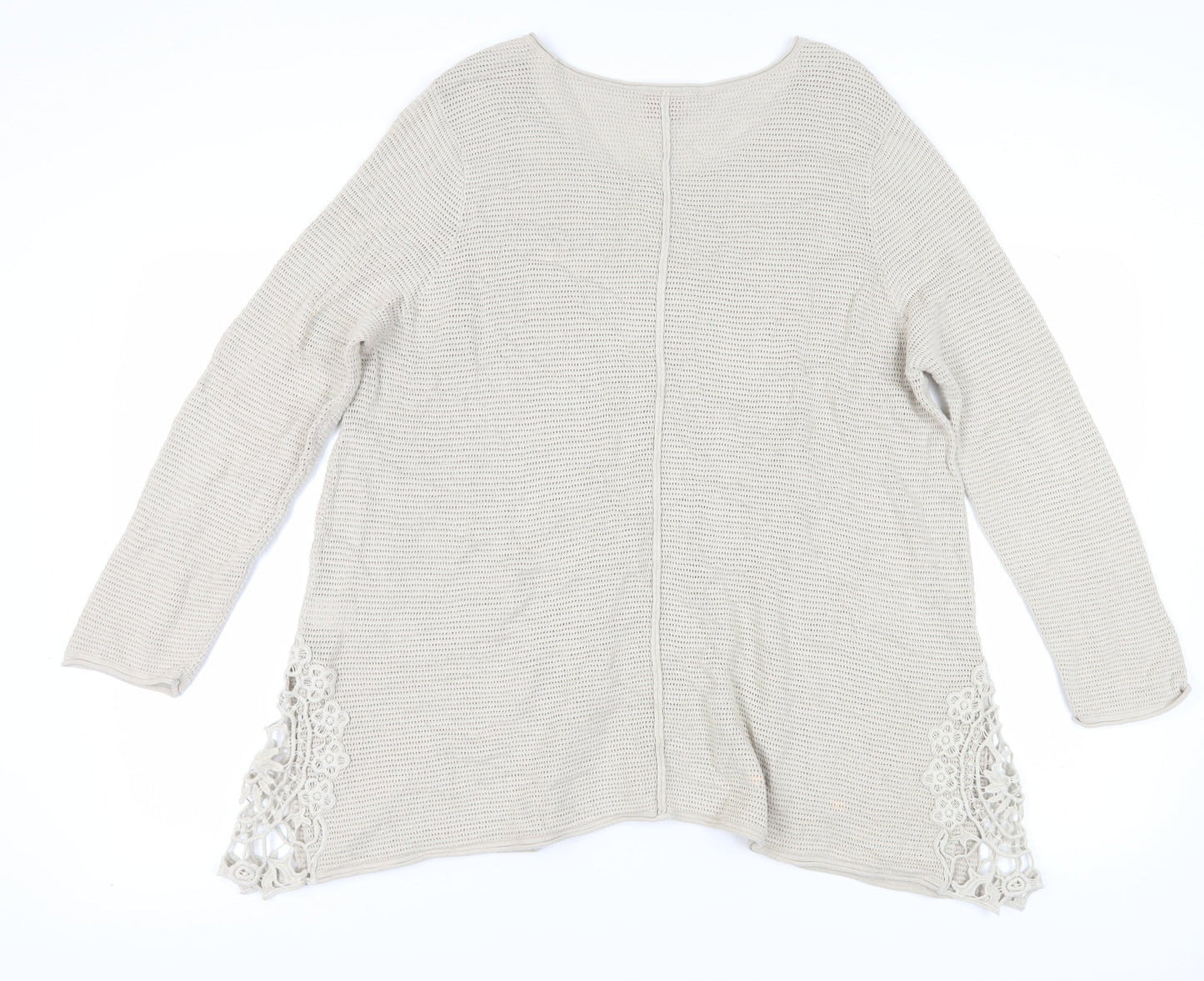 Womens UK Size L Together Beige Cardigan Jumper