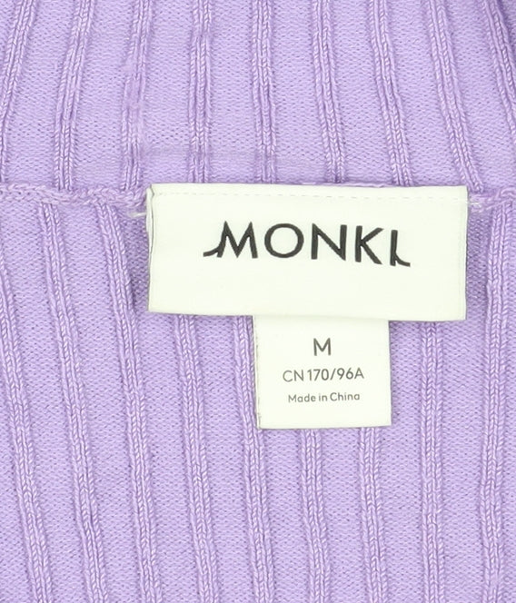 Womens UK Size M Monki Purple Cropped Blouse