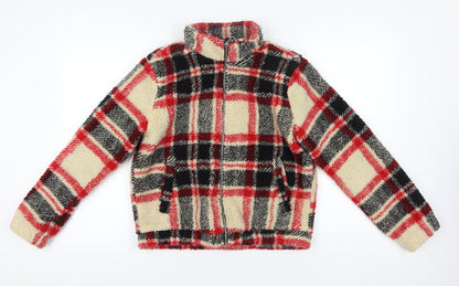 Jacqueline de Yong Women's Plaid Puffer Jacket L Multicoloured