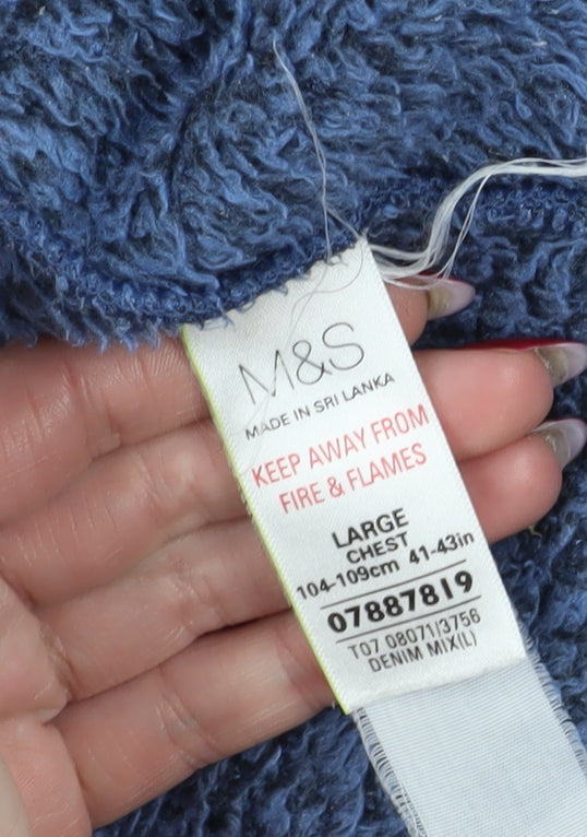 Mens UK Size L Marks and Spencer Blue Pullover Sweatshirt