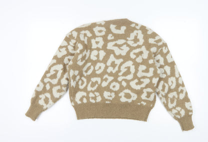 Womens UK Size M NEXT Beige Pullover Jumper