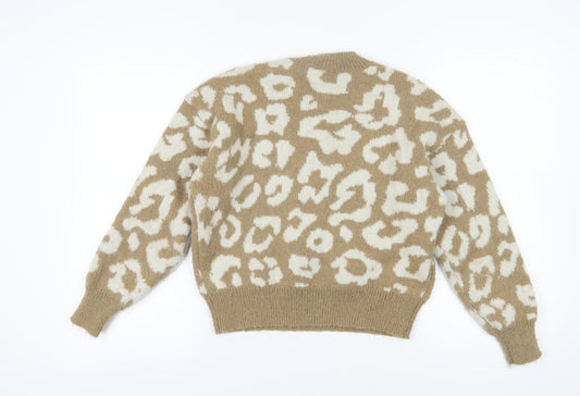 Womens UK Size M NEXT Beige Pullover Jumper