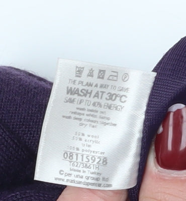 Marks and Spencer Womens Purple Pleated Skirt Size 10