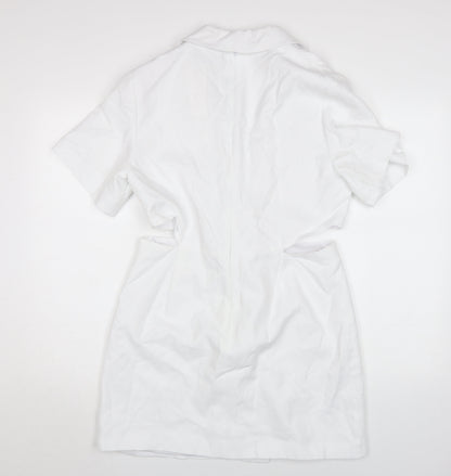 Zara Women White Shirt Dress Size 12 for Business or Casual