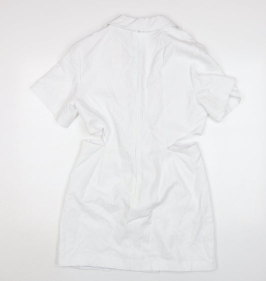 Zara Women White Shirt Dress Size 12 for Business or Casual