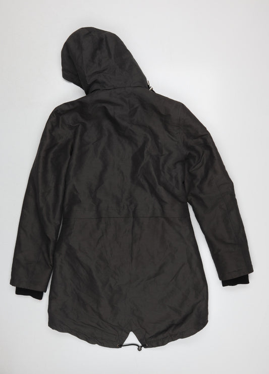 Womens UK Size 8 Marks and Spencer Black Parka Coat